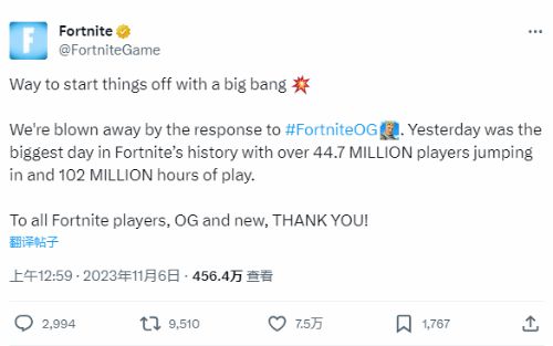 "堡垒之夜" 在线人数破万！游戏再度走红！