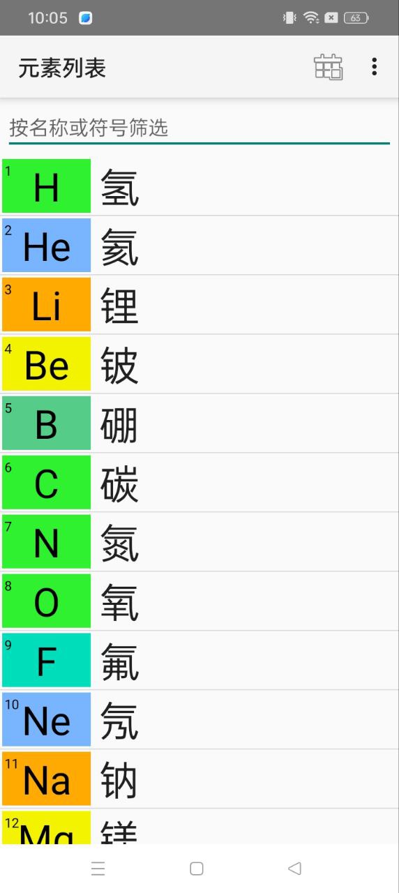 完美化学元素周期表