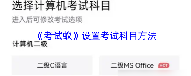 《考试蚁》如何有效设置考试科目