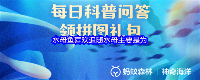 《支付宝》水母鱼追随水母的原因解析