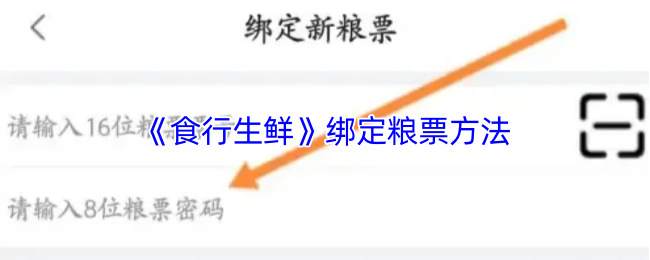 《食行生鲜》绑定粮票的详细步骤指南