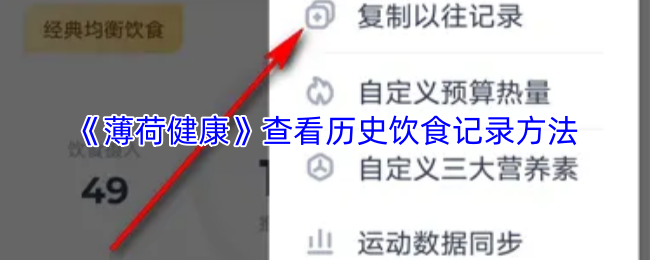 《薄荷健康》查看饮食历史记录的实用技巧