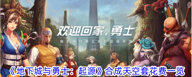 地下城与勇士：起源 合成 天空套 花费 查询